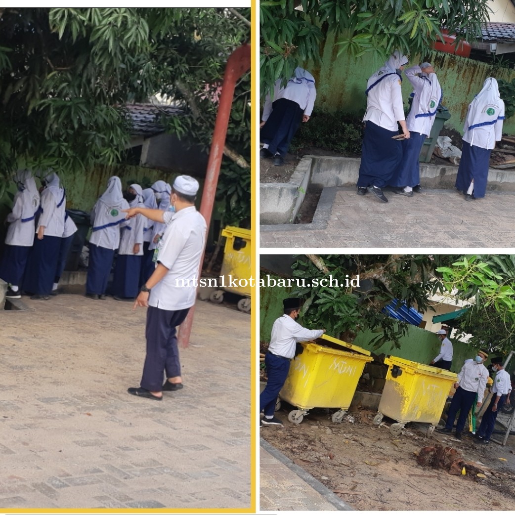 Terlambat Kesekolah Siswa Harus Pungut Sampah